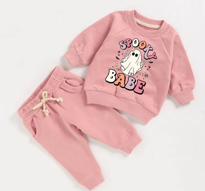 Halloween French Terry toddler Baby Outfit set sweatshirt and pants / baby clothes / newborn / baby girl boy / baby shower / baby gift
