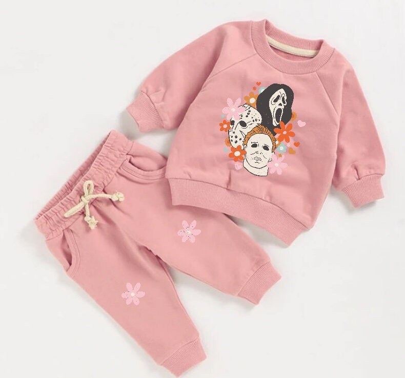 Halloween French Terry toddler Baby Outfit set sweatshirt and pants / baby clothes / newborn / baby girl boy / baby shower / baby gift