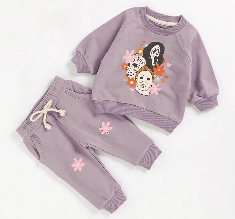 Halloween French Terry toddler Baby Outfit set sweatshirt and pants / baby clothes / newborn / baby girl boy / baby shower / baby gift