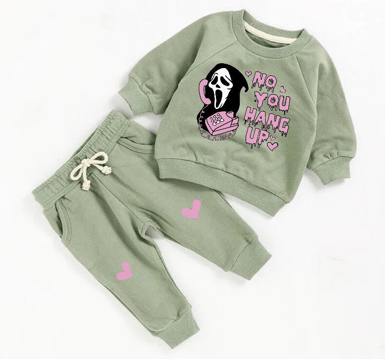 Halloween French Terry toddler Baby Outfit set sweatshirt and pants / baby clothes / newborn / baby girl boy / baby shower / baby gift