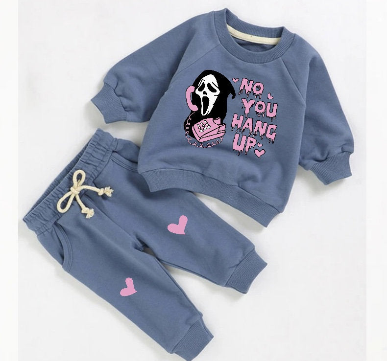 Halloween French Terry toddler Baby Outfit set sweatshirt and pants / baby clothes / newborn / baby girl boy / baby shower / baby gift