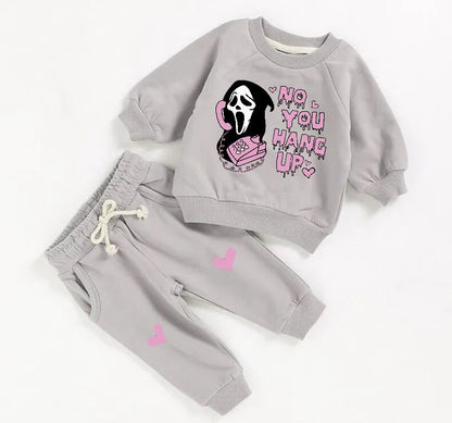 Halloween French Terry toddler Baby Outfit set sweatshirt and pants / baby clothes / newborn / baby girl boy / baby shower / baby gift