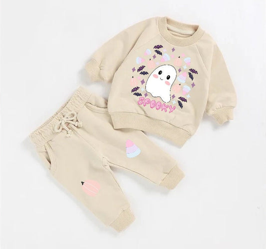 Halloween French Terry toddler Baby Outfit set sweatshirt and pants / baby clothes / newborn / baby girl boy / baby shower / baby gift