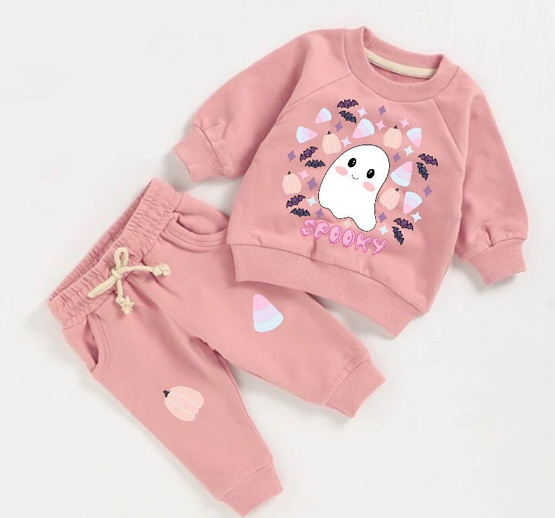 Halloween French Terry toddler Baby Outfit set sweatshirt and pants / baby clothes / newborn / baby girl boy / baby shower / baby gift