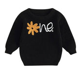 Knit Embroidered baby girls first birthday sweater / infant sweater / baby clothes / one / baby girl / baby gift / baby shower / fall sweat