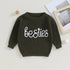 Knit Embroidered bestie baby girl sweater / baby boy / baby clothes / newborn / welcome home / baby gift / baby shower / fall sweat