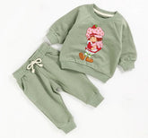 strawberry French Terry Baby Outfit set sweatshirt and pants / baby clothes / soft / cartoon / baby girl / baby shower / baby gift outfit