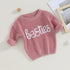 Knit Embroidered bestie baby girl sweater / baby boy / baby clothes / newborn / welcome home / baby gift / baby shower / fall sweat