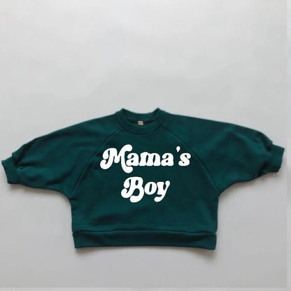 Toddler Baby boy Oversized Cotton Sweatshirts mamas boy kids clothes crewneck sweatshirt sweater toddler baby sweatshirt gift birthday