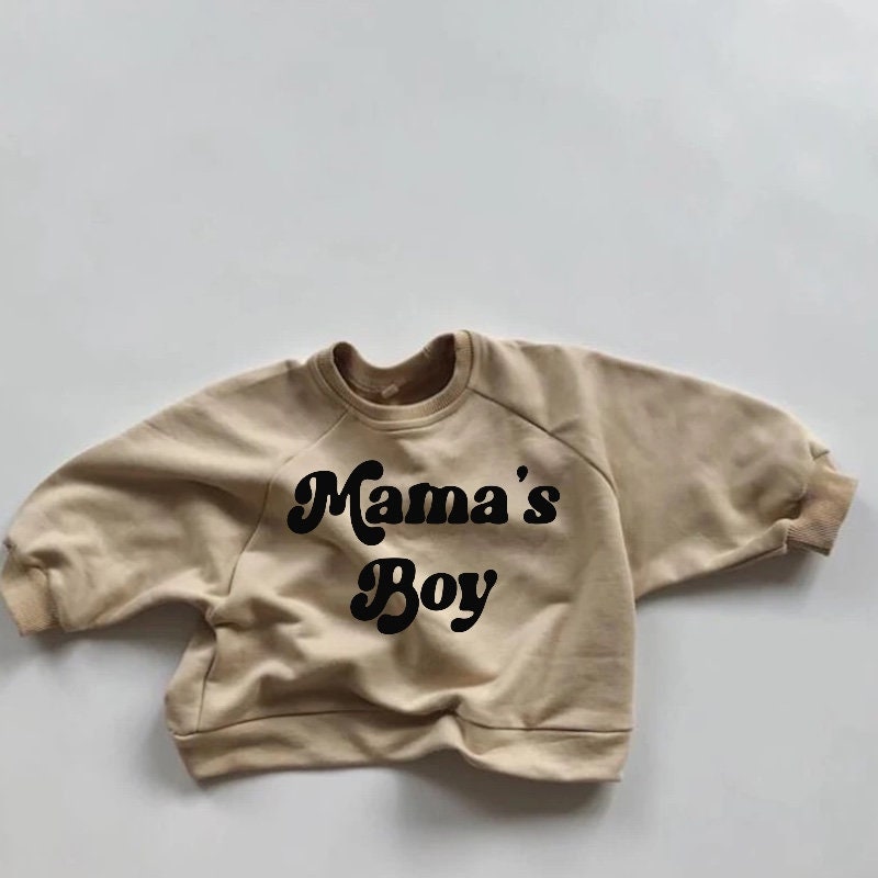 Toddler Baby boy Oversized Cotton Sweatshirts mamas boy kids clothes crewneck sweatshirt sweater toddler baby sweatshirt gift birthday