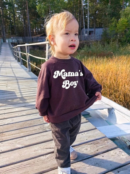 Toddler Baby boy Oversized Cotton Sweatshirts mamas boy kids clothes crewneck sweatshirt sweater toddler baby sweatshirt gift birthday