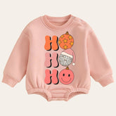 Soft Retro groovy Christmas Baby Oversized Sweatshirt Romper / bubble / onesie / baby clothes / baby girl / baby boy / outfit / gift