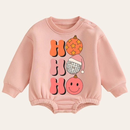 Soft Retro groovy Christmas Baby Oversized Sweatshirt Romper / bubble / onesie / baby clothes / baby girl / baby boy / outfit / gift