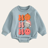 Soft Retro groovy Christmas Baby Oversized Sweatshirt Romper / bubble / onesie / baby clothes / baby girl / baby boy / outfit / gift