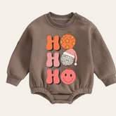 Soft Retro groovy Christmas Baby Oversized Sweatshirt Romper / bubble / onesie / baby clothes / baby girl / baby boy / outfit / gift