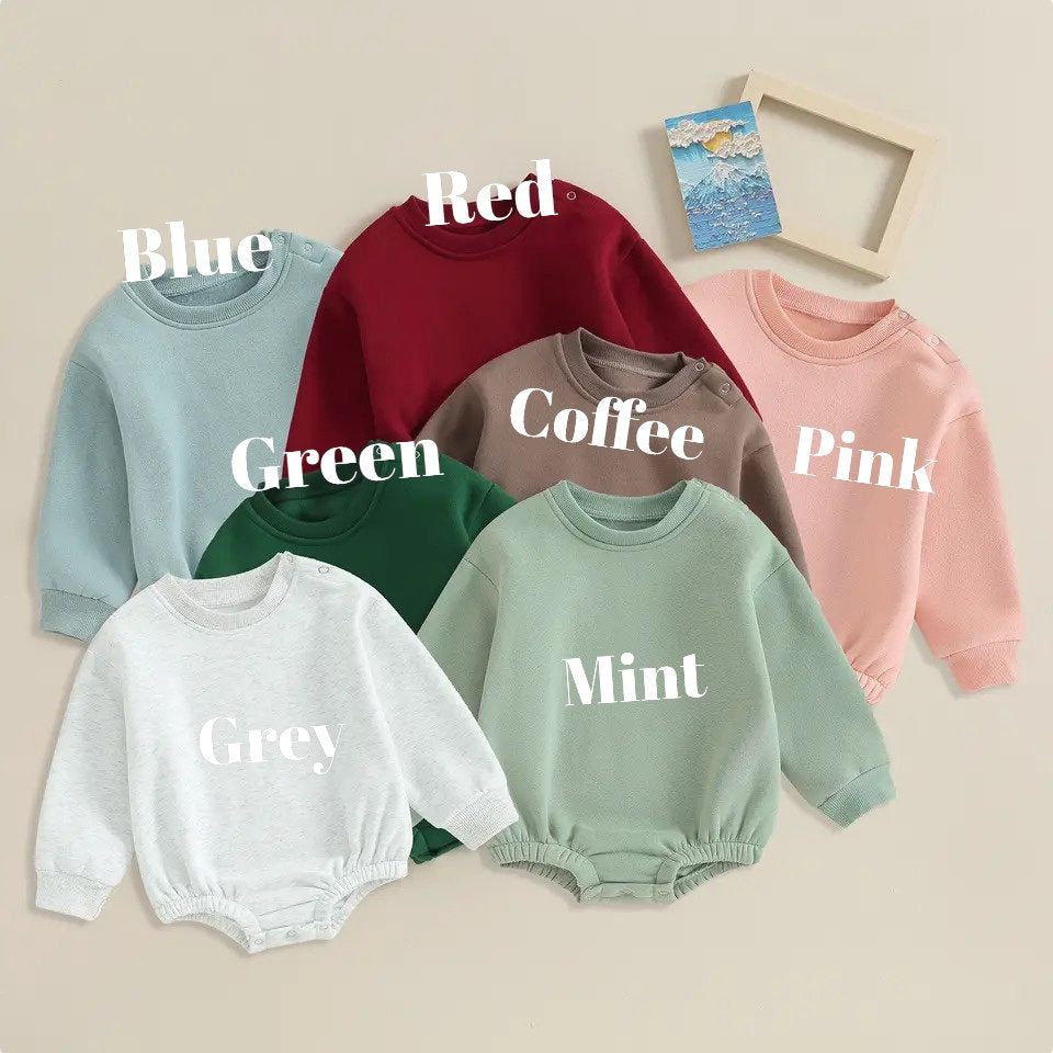 Soft warm fleece Baby girl lil sis Sweatshirt Romper / bubble / onesie / baby clothes / baby girl sister / baby sis / outfit / gift