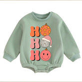Soft Retro groovy Christmas Baby Oversized Sweatshirt Romper / bubble / onesie / baby clothes / baby girl / baby boy / outfit / gift