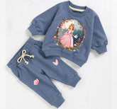 Fairytale floral French Terry Baby Outfit set sweatshirt and pants / baby clothes / soft / baby girl boy / baby shower / baby gift / sweater