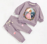 Fairytale floral French Terry Baby Outfit set sweatshirt and pants / baby clothes / soft / baby girl boy / baby shower / baby gift / sweater