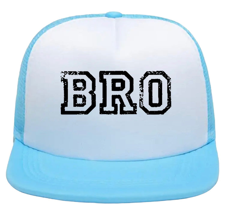 bro baseball trucker cap hats / baby clothes / summer / baby hat kids toddler brother matching outfits big brother