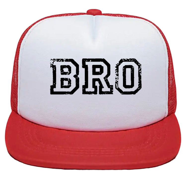 bro baseball trucker cap hats / baby clothes / summer / baby hat kids toddler brother matching outfits big brother