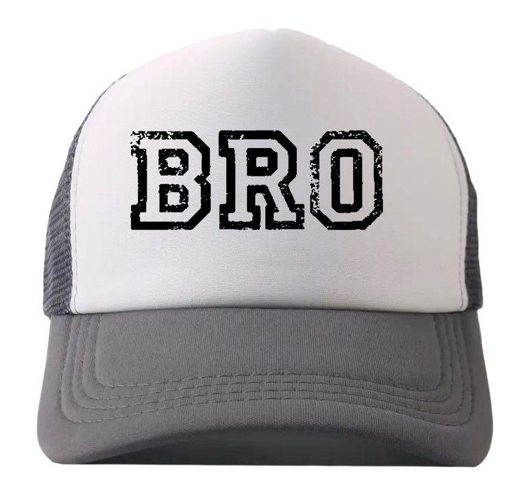 bro baseball trucker cap hats / baby clothes / summer / baby hat kids toddler brother matching outfits big brother