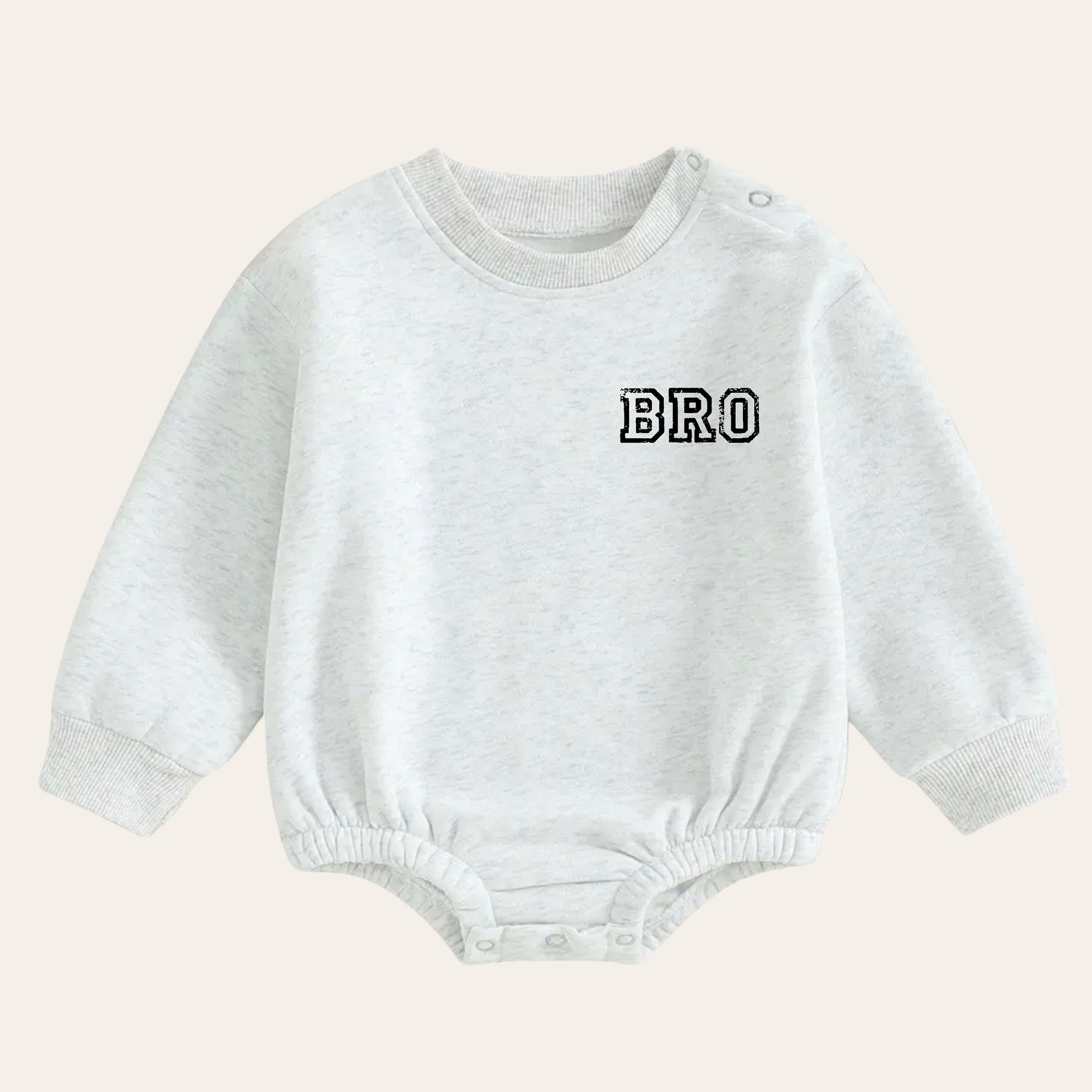 Bro warm fleece Baby Oversized Sweatshirt Romper / bubble / onesie / baby clothes / baby girl / baby boy / outfit / gift