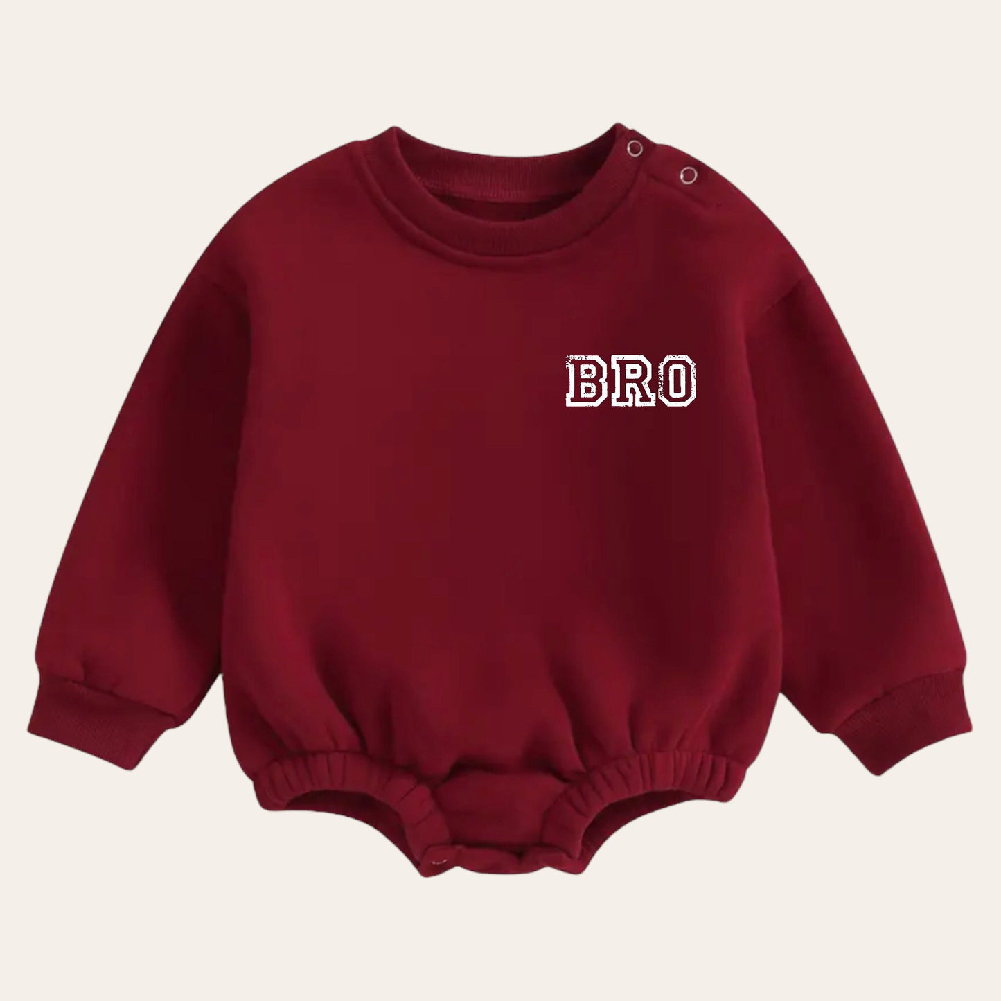 Bro warm fleece Baby Oversized Sweatshirt Romper / bubble / onesie / baby clothes / baby girl / baby boy / outfit / gift