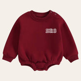 Bro warm fleece Baby Oversized Sweatshirt Romper / bubble / onesie / baby clothes / baby girl / baby boy / outfit / gift