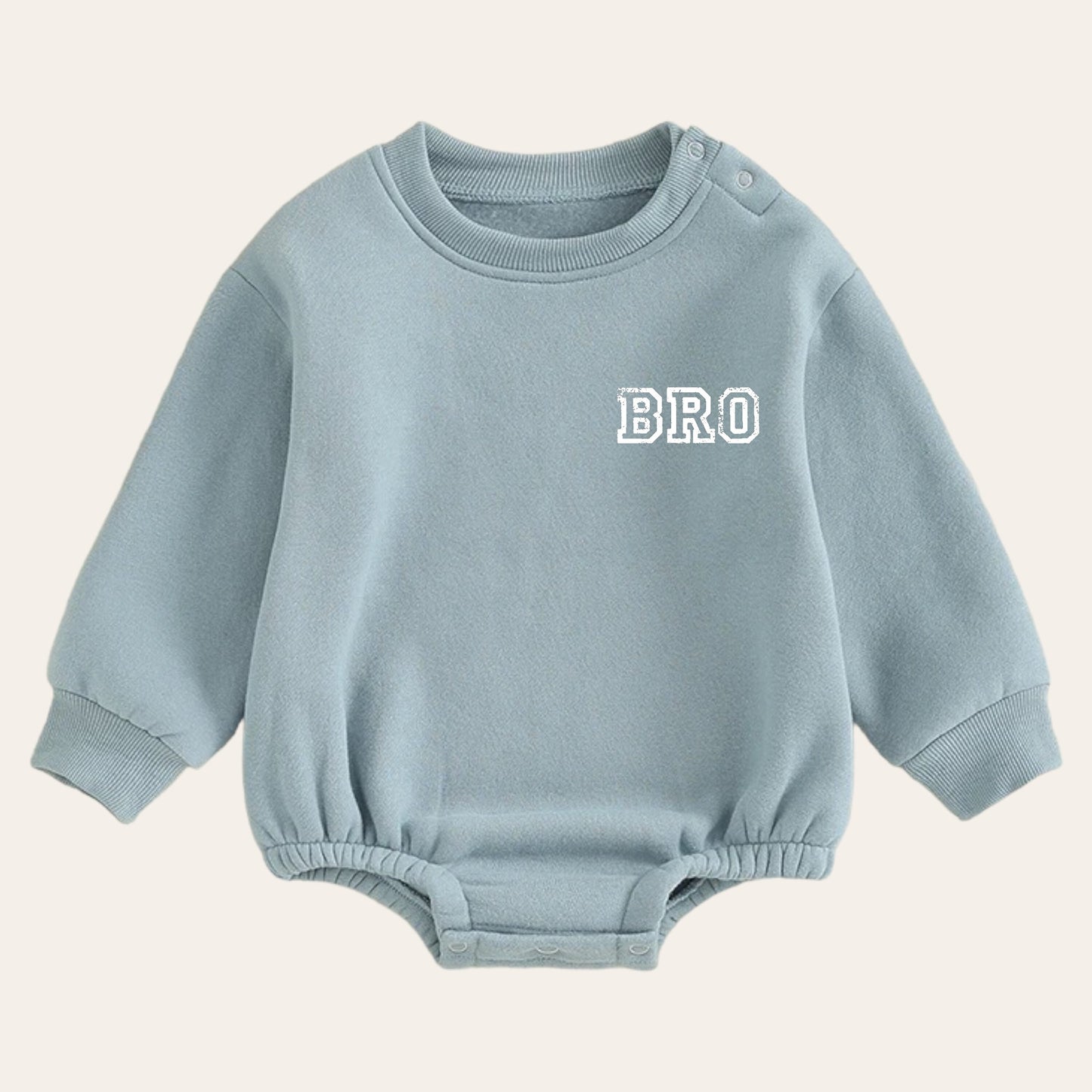 Bro warm fleece Baby Oversized Sweatshirt Romper / bubble / onesie / baby clothes / baby girl / baby boy / outfit / gift