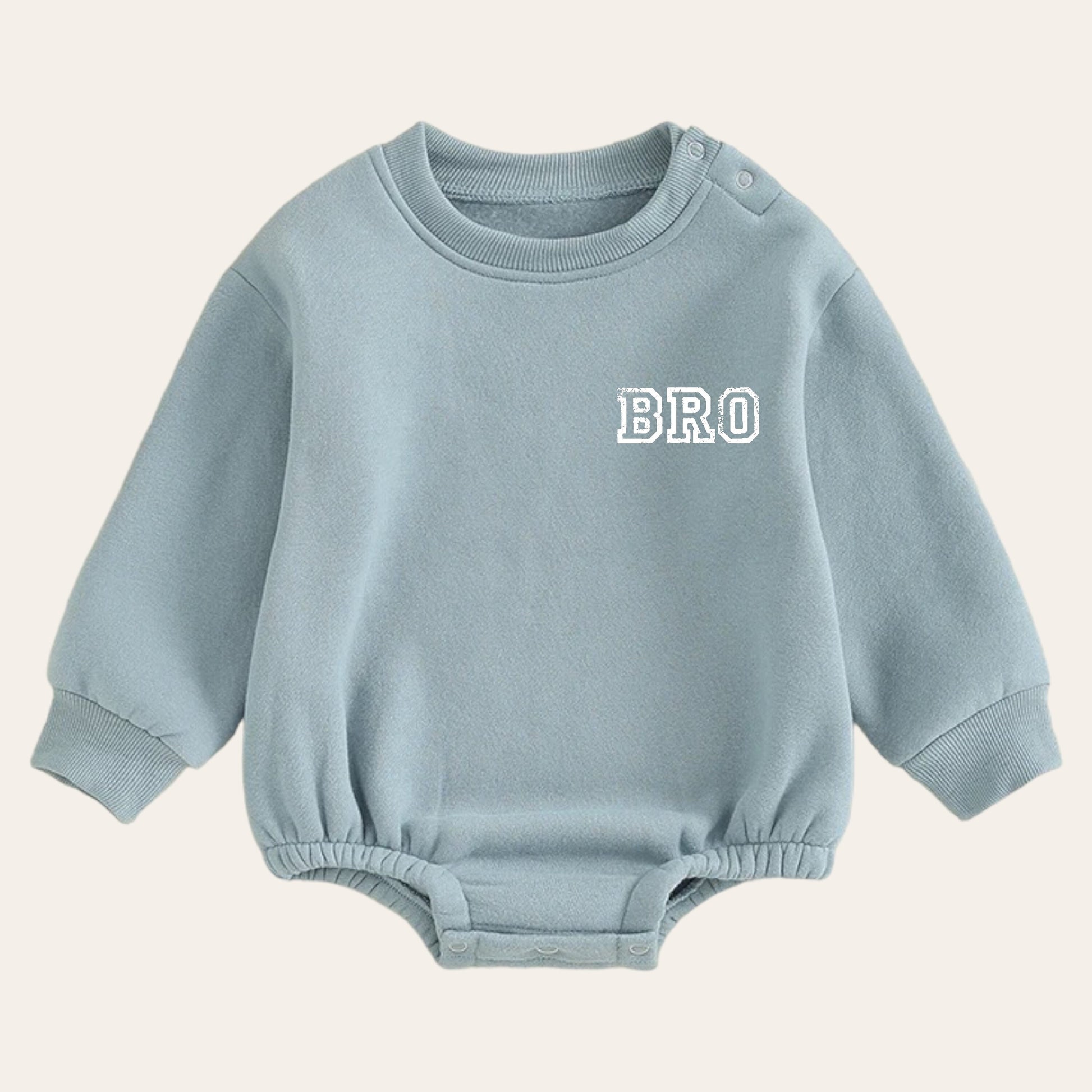 Bro warm fleece Baby Oversized Sweatshirt Romper / bubble / onesie / baby clothes / baby girl / baby boy / outfit / gift