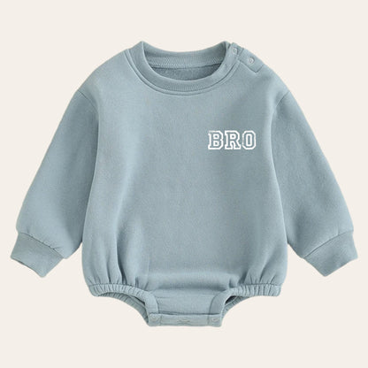 Bro warm fleece Baby Oversized Sweatshirt Romper / bubble / onesie / baby clothes / baby girl / baby boy / outfit / gift