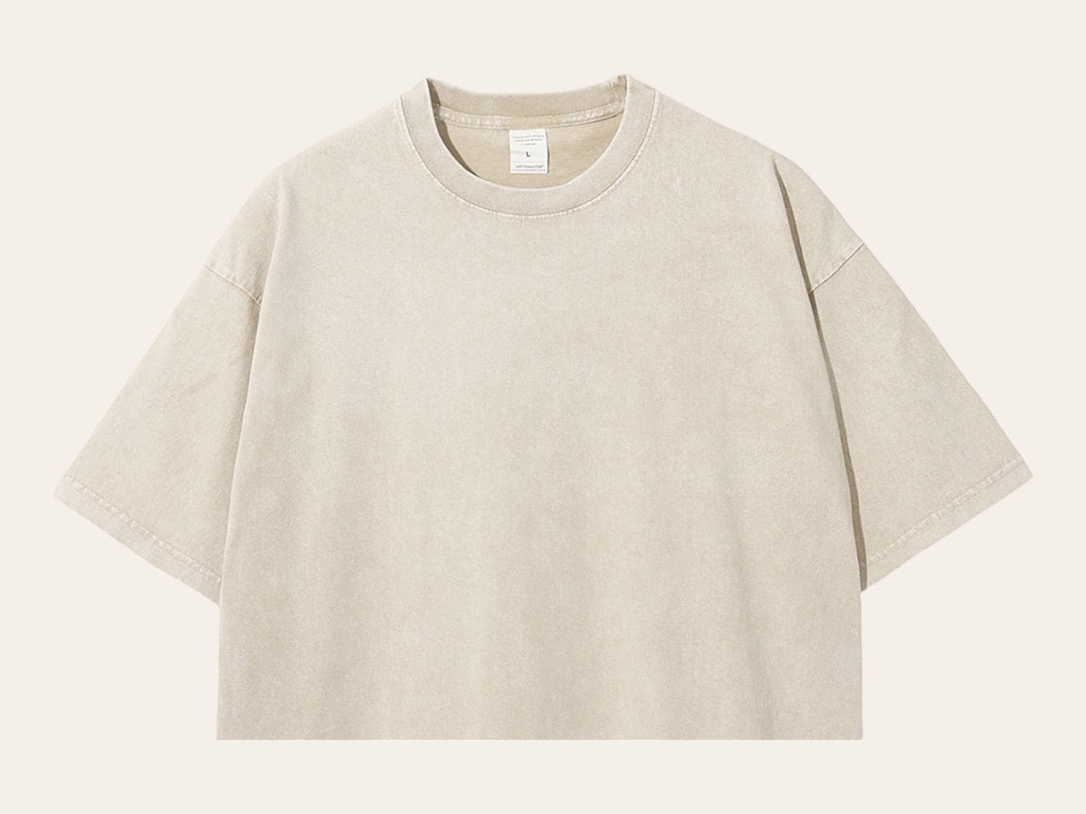 Stone Washed 100% Cotton Oversized Cropped T-Shirts | cool shirt | beach tee | women top | gift for her | vintage | blank | crop tshirt |