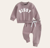 Sissy Baby girl sweatshirt and pants outfit | Newborn | sister shirt | sweatshirt newborn Clothes | Baby Gift | Baby girl crewneck big sis