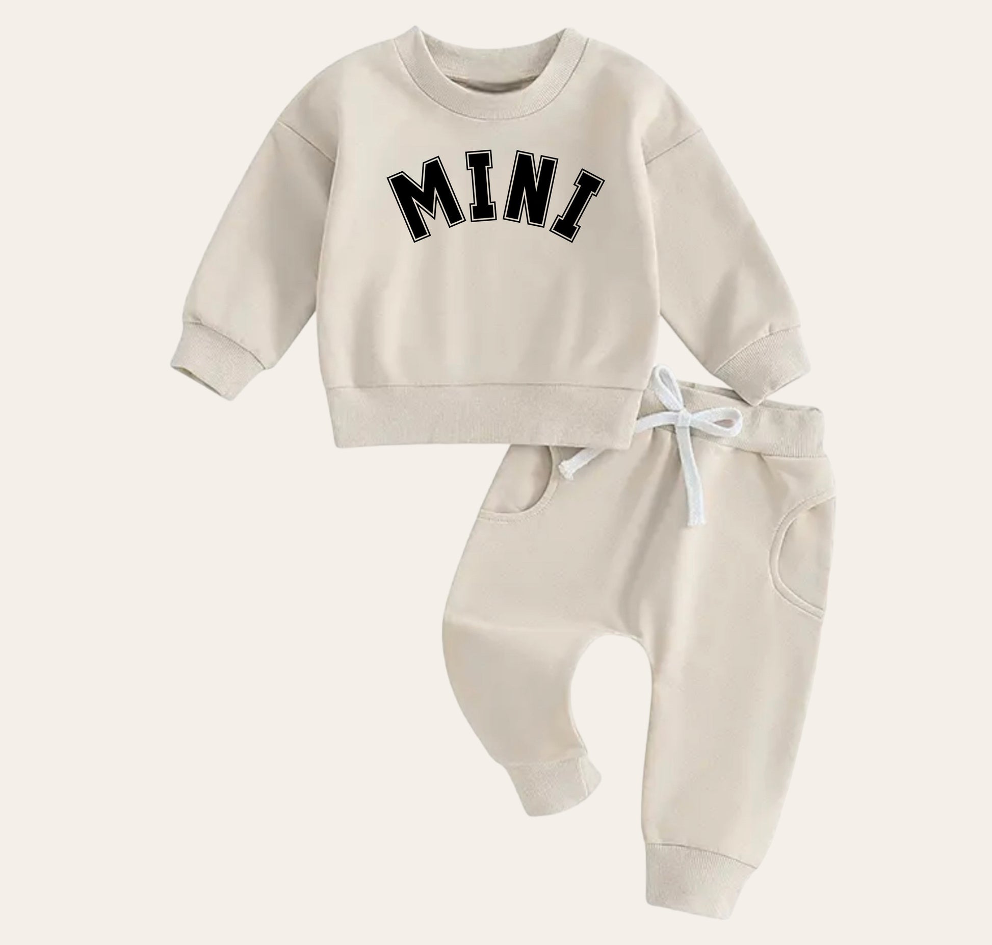 Mini Baby girl boy sweatshirt and pants outfit | Newborn | baby crewneck | sweatshirt kids Clothes | Baby Gift | Baby crewneck fall