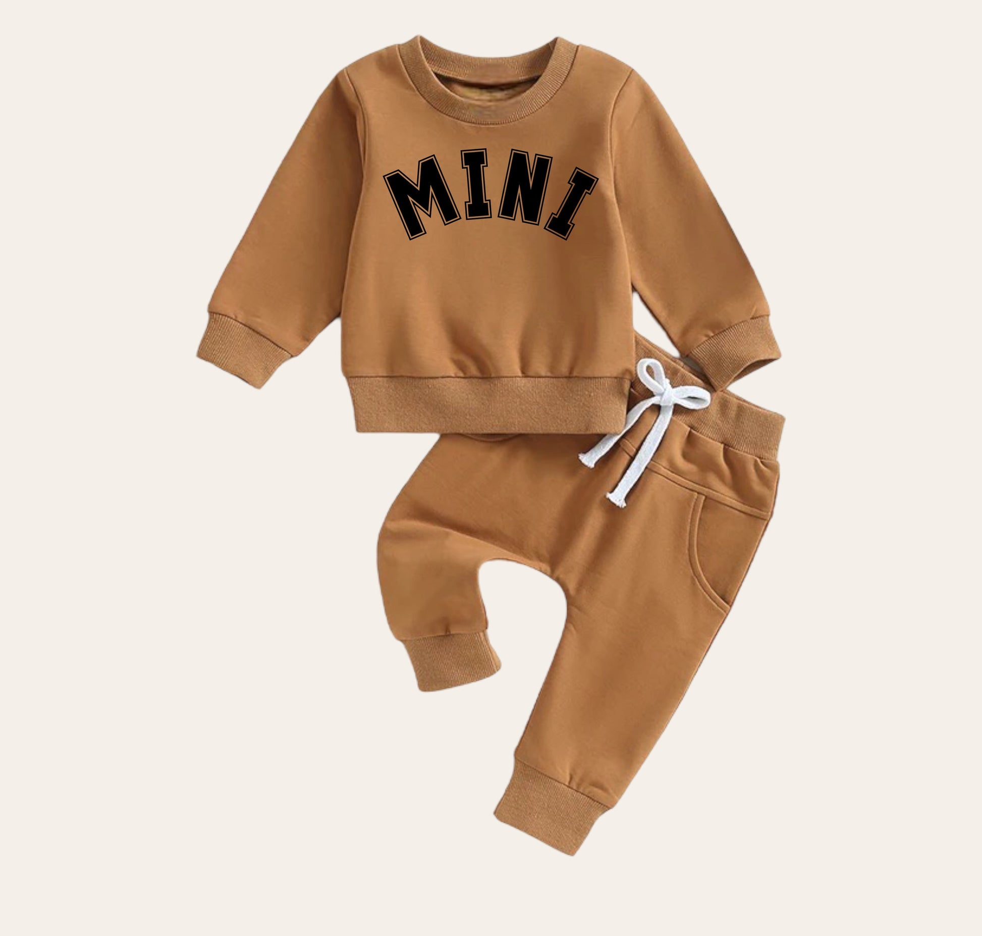 Mini Baby girl boy sweatshirt and pants outfit | Newborn | baby crewneck | sweatshirt kids Clothes | Baby Gift | Baby crewneck fall
