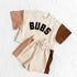 Bubs 100% cotton color block Baby toddler boy outfit Clothing set , outfit , shirt , shorts , baby girl , baby clothes, baby shower, gift