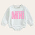 Pink checkered mini warm fleece Baby girl Oversized Sweatshirt Romper / bubble / onesie / baby clothes / newborn / baby boy / outfit / gift