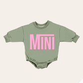 Pink checkered mini Baby girl Oversized Sweatshirt Romper / bubble / onesie / baby clothes / baby girl / baby gift / outfit / crewneck