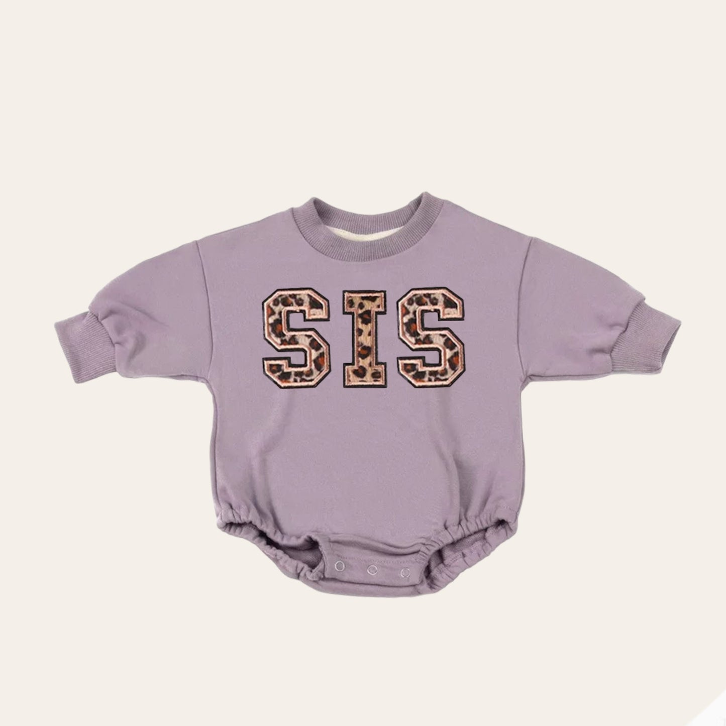 Big sis lil sis Baby girl Oversized Sweatshirt Romper fuzzy patch / onesie / baby clothes / baby girl / baby gift / outfit / crewneck