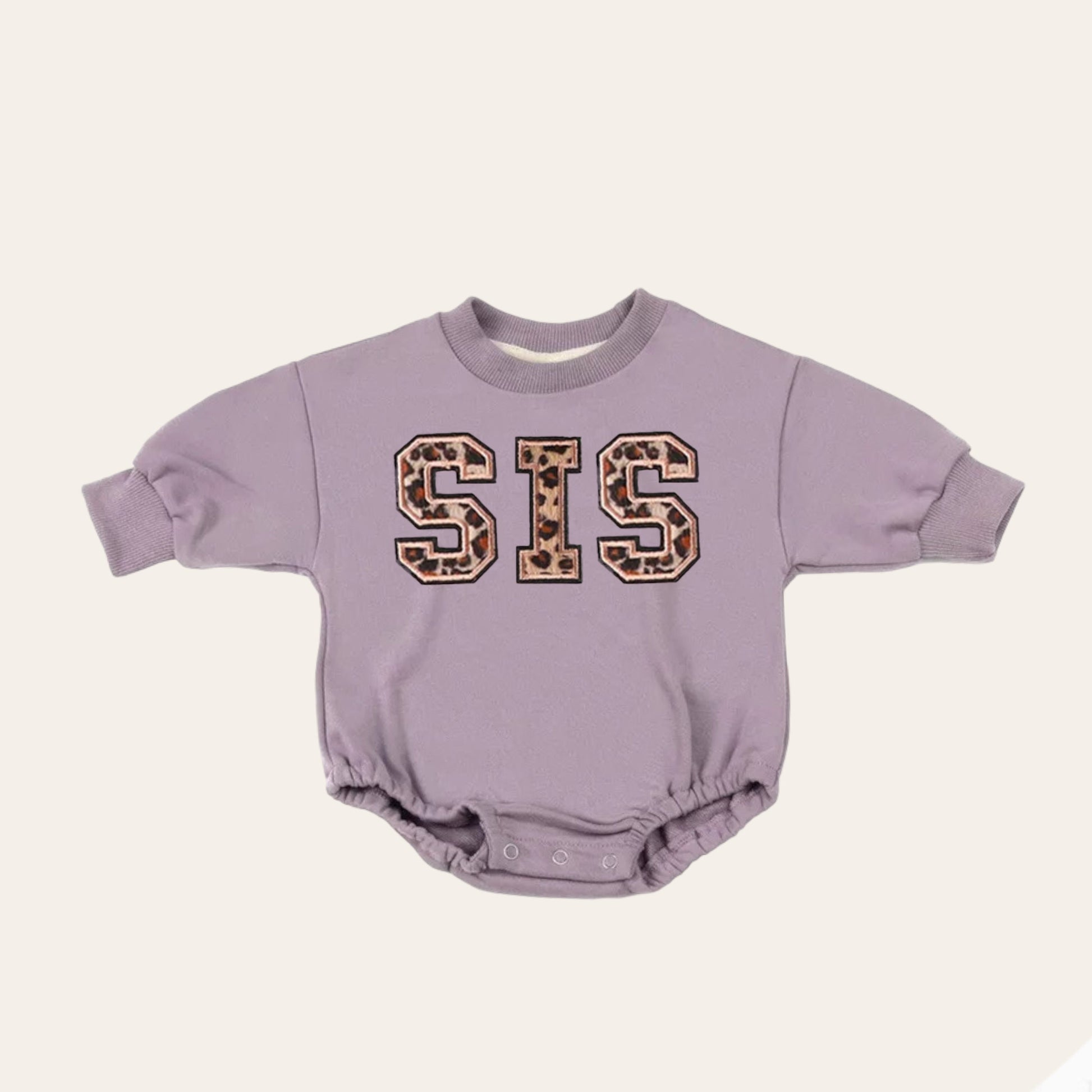 Big sis lil sis Baby girl Oversized Sweatshirt Romper fuzzy patch / onesie / baby clothes / baby girl / baby gift / outfit / crewneck