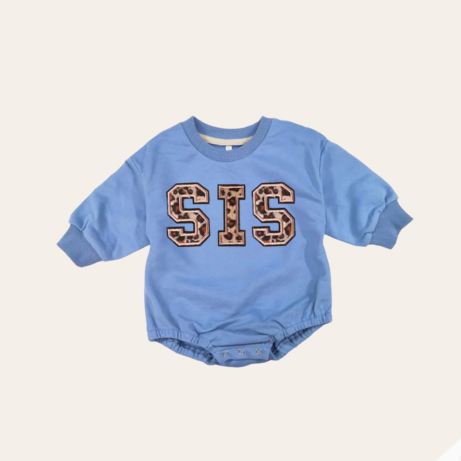 Big sis lil sis Baby girl Oversized Sweatshirt Romper fuzzy patch / onesie / baby clothes / baby girl / baby gift / outfit / crewneck