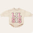 Big sis lil sis Baby girl Oversized Sweatshirt Romper fuzzy patch / onesie / baby clothes / baby girl / baby gift / outfit / crewneck