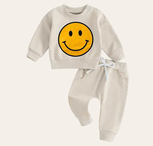 smile Baby girl boy sweatshirt and pants outfit | Newborn | baby crewneck | sweatshirt kids Clothes | Baby Gift | Baby crewneck fall