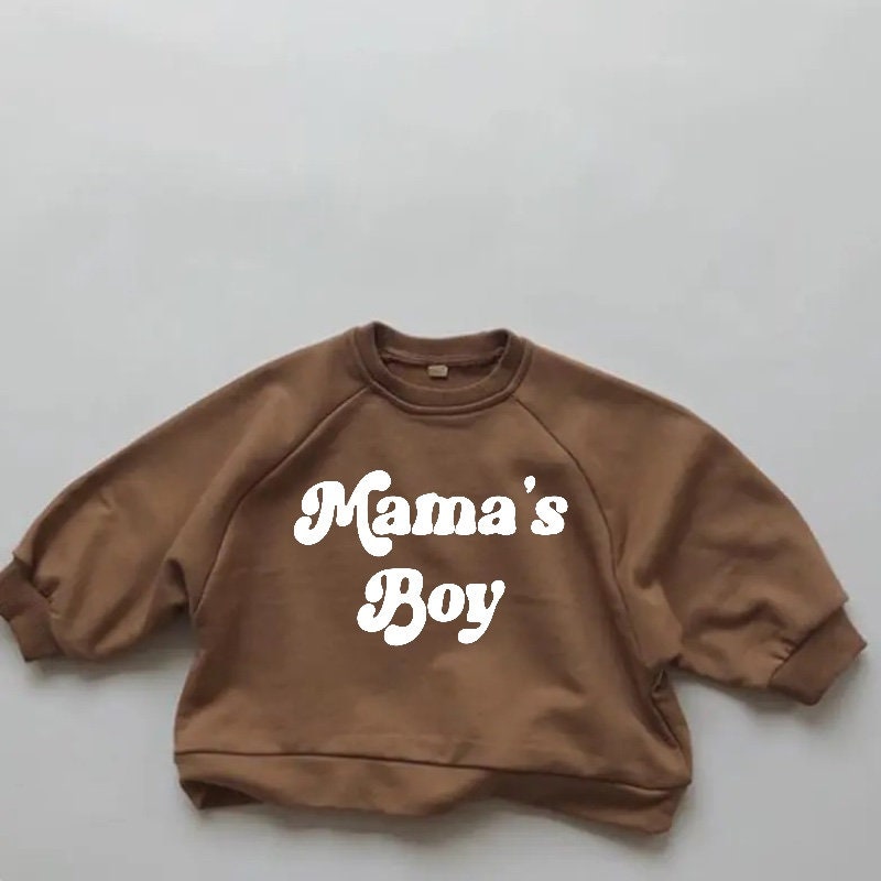 Toddler Baby boy Oversized Cotton Sweatshirts mamas boy kids clothes crewneck sweatshirt sweater toddler baby sweatshirt gift birthday