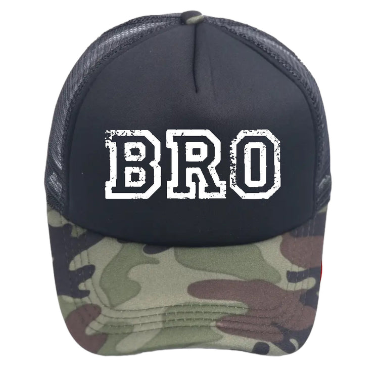 bro baseball trucker cap hats / baby clothes / summer / baby hat kids toddler brother matching outfits big brother