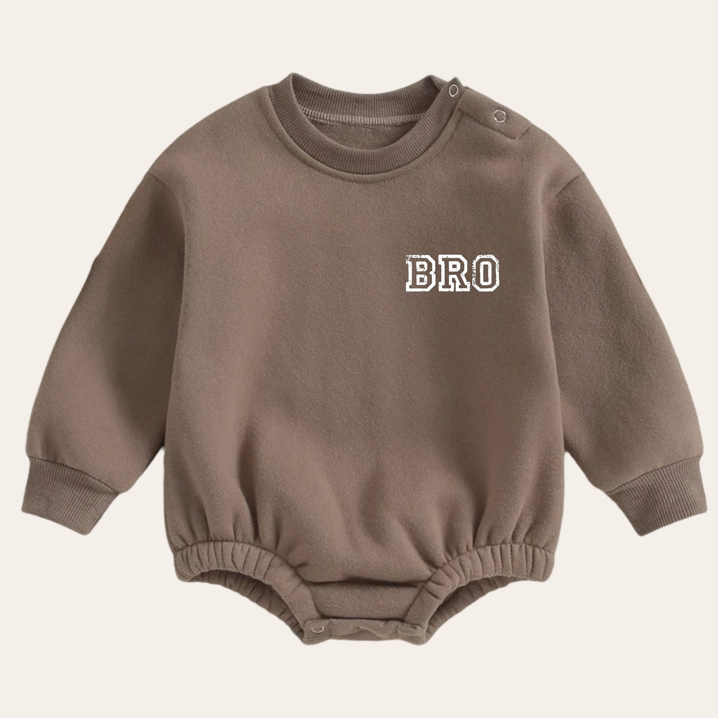 Bro warm fleece Baby Oversized Sweatshirt Romper / bubble / onesie / baby clothes / baby girl / baby boy / outfit / gift
