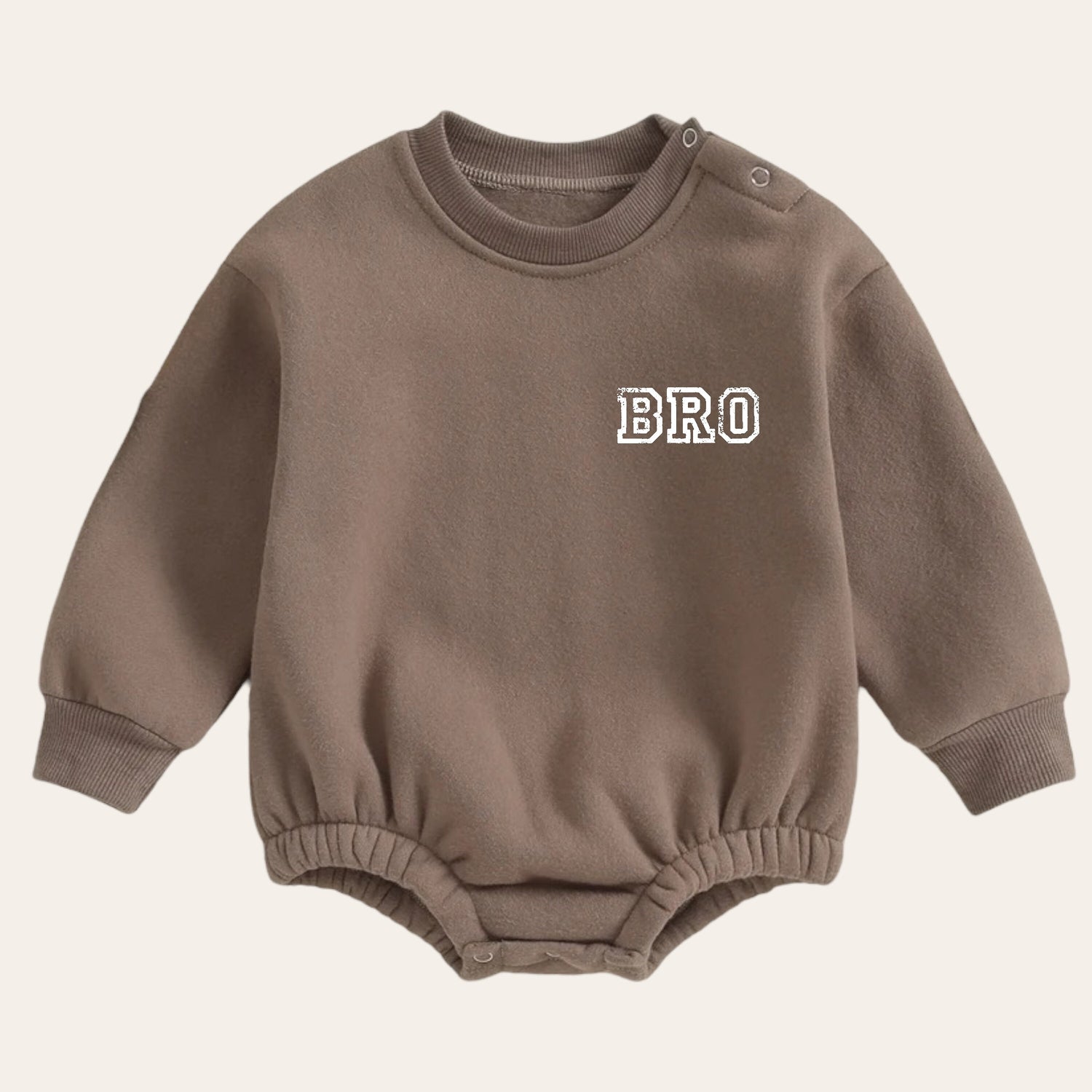 Bro warm fleece Baby Oversized Sweatshirt Romper / bubble / onesie / baby clothes / baby girl / baby boy / outfit / gift