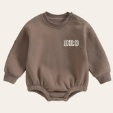Bro warm fleece Baby Oversized Sweatshirt Romper / bubble / onesie / baby clothes / baby girl / baby boy / outfit / gift