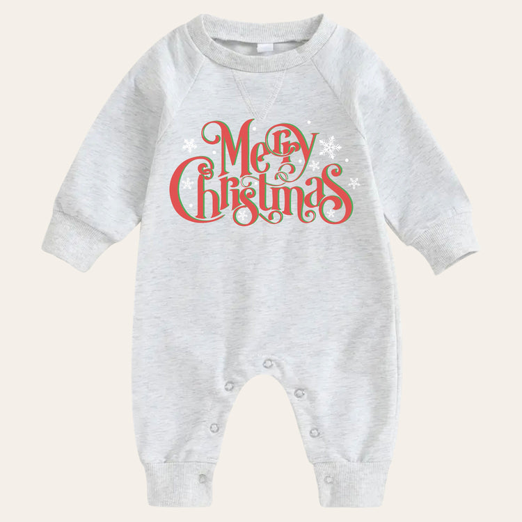 Funny Baby Merry Christmas Sweatshirt Romper bodysuit baby clothes baby sweatshirt baby onesie baby boy girl romper Christmas newborn joke